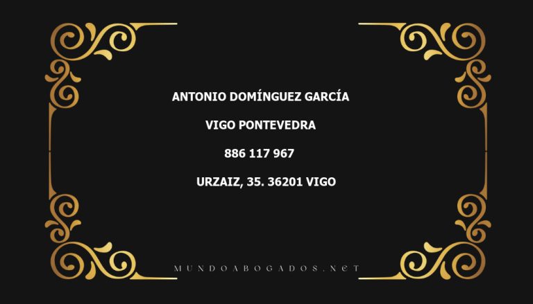 abogado Antonio Domínguez García en la localidad de Vigo