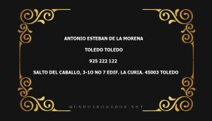 abogado Antonio Esteban De La Morena en la localidad de Toledo