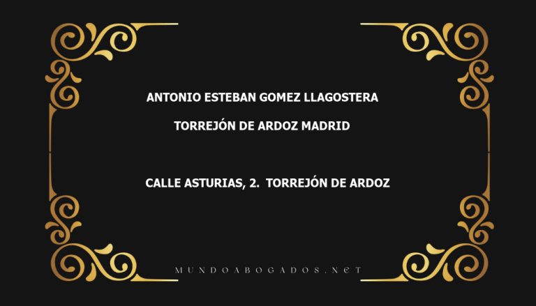 abogado Antonio Esteban Gomez Llagostera en la localidad de Torrejón de Ardoz