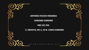 abogado Antonio Feijoo Miranda en la localidad de Ourense