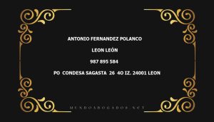 abogado Antonio Fernandez Polanco en la localidad de Leon