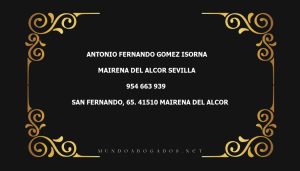 abogado Antonio Fernando Gomez Isorna en la localidad de Mairena del Alcor