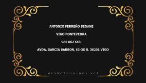 abogado Antonio Ferreño Seoane en la localidad de Vigo