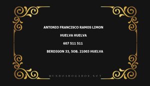 abogado Antonio Francisco Ramos Limon en la localidad de Huelva