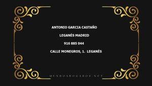 abogado Antonio Garcia Castaño en la localidad de Leganés