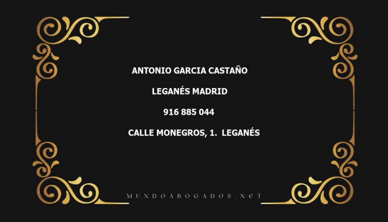 abogado Antonio Garcia Castaño en la localidad de Leganés