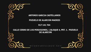 abogado Antonio Garcia Castellanos en la localidad de Pozuelo de Alarcon