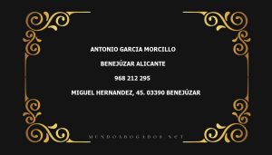 abogado Antonio Garcia Morcillo en la localidad de Benejúzar