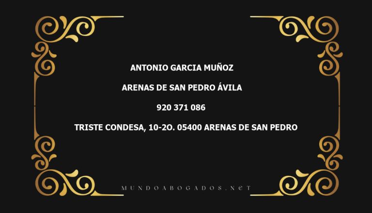 abogado Antonio Garcia Muñoz en la localidad de Arenas de San Pedro