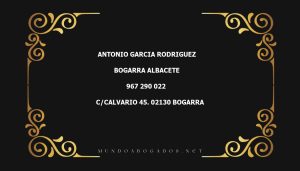 abogado Antonio Garcia Rodriguez en la localidad de Bogarra