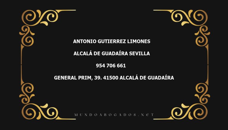 abogado Antonio Gutierrez Limones en la localidad de Alcalá de Guadaíra