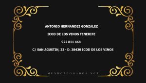 abogado Antonio Hernandez Gonzalez en la localidad de ICOD DE LOS VINOS