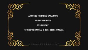 abogado Antonio Herrero Caparros en la localidad de Huelva