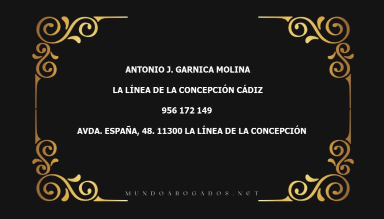 abogado Antonio J. Garnica Molina en la localidad de La Línea de la Concepción