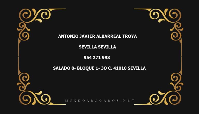 abogado Antonio Javier Albarreal Troya en la localidad de Sevilla