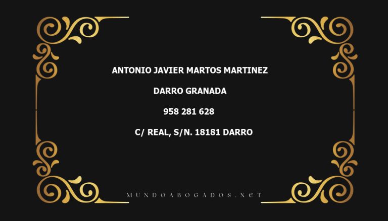 abogado Antonio Javier Martos Martinez en la localidad de Darro