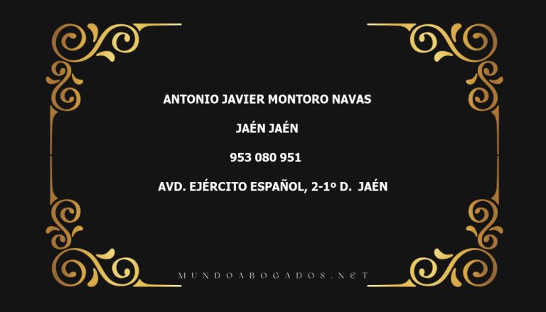 abogado Antonio Javier Montoro Navas en la localidad de Jaén