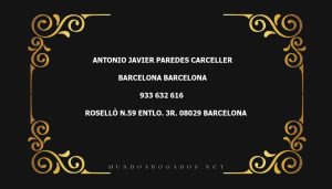 abogado Antonio Javier Paredes Carceller en la localidad de Barcelona