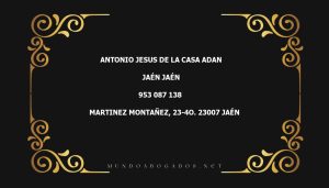 abogado Antonio Jesus De La Casa Adan en la localidad de Jaén