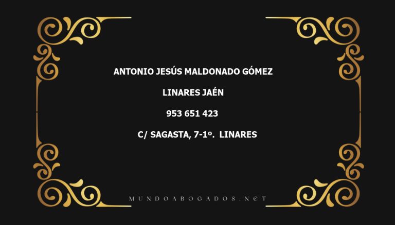 abogado Antonio Jesús Maldonado Gómez en la localidad de Linares