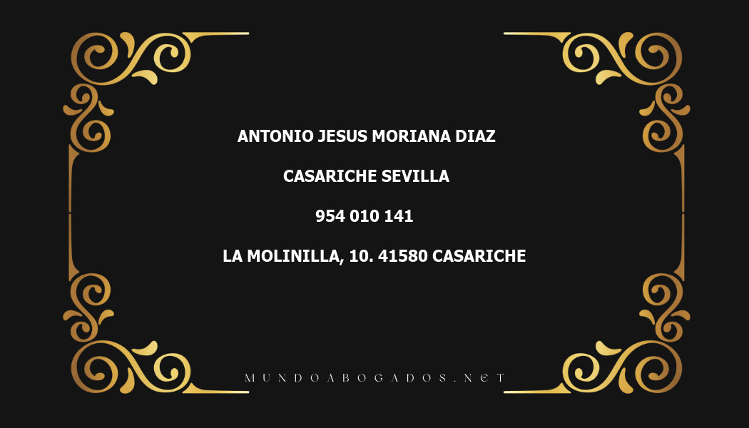 abogado Antonio Jesus Moriana Diaz en la localidad de Casariche