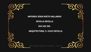 abogado Antonio Jesus Nieto Gallardo en la localidad de Sevilla