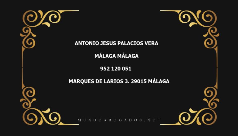 abogado Antonio Jesus Palacios Vera en la localidad de Málaga