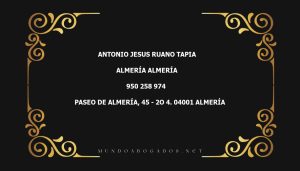 abogado Antonio Jesus Ruano Tapia en la localidad de Almería