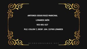 abogado Antonio Jesus Ruiz Marchal en la localidad de Linares