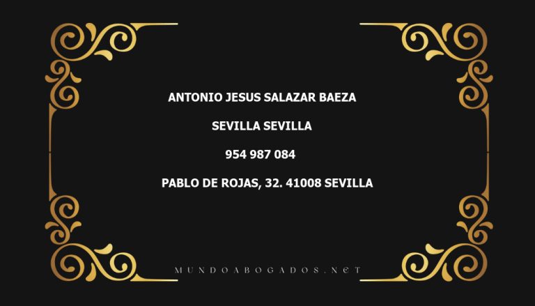 abogado Antonio Jesus Salazar Baeza en la localidad de Sevilla