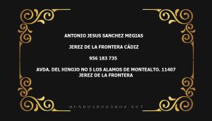 abogado Antonio Jesus Sanchez Megias en la localidad de Jerez de la Frontera