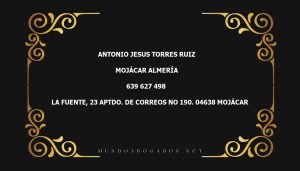 abogado Antonio Jesus Torres Ruiz en la localidad de Mojácar