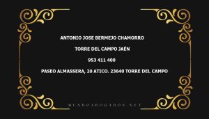 abogado Antonio Jose Bermejo Chamorro en la localidad de Torre del Campo