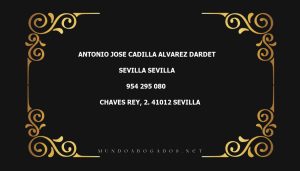 abogado Antonio Jose Cadilla Alvarez Dardet en la localidad de Sevilla