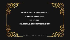 abogado Antonio Jose Calabrus Carazo en la localidad de Torredonjimeno