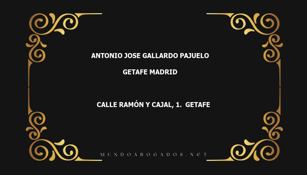 abogado Antonio Jose Gallardo Pajuelo en la localidad de Getafe