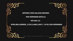 abogado Antonio Jose Gallego Begines en la localidad de Dos Hermanas