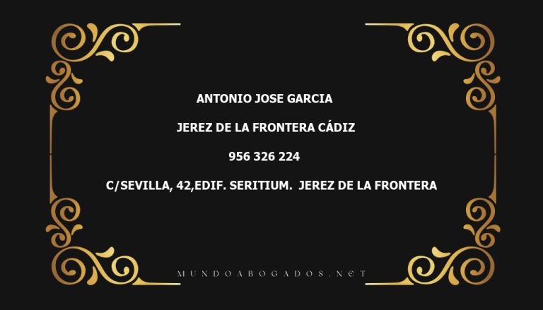 abogado Antonio Jose Garcia en la localidad de Jerez de la Frontera