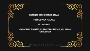 abogado Antonio Jose Guerra Galan en la localidad de Fuengirola