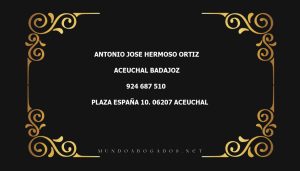 abogado Antonio Jose Hermoso Ortiz en la localidad de Aceuchal