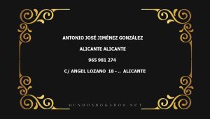 abogado Antonio José Jiménez González en la localidad de Alicante