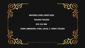 abogado Antonio Jose Lopez Diez en la localidad de Toledo