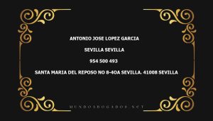 abogado Antonio Jose Lopez Garcia en la localidad de Sevilla