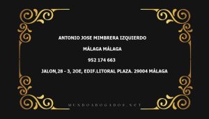 abogado Antonio Jose Mimbrera Izquierdo en la localidad de Málaga