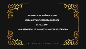 abogado Antonio Jose Muñoz Calero en la localidad de Villanueva de Córdoba