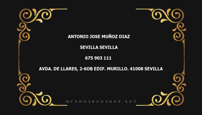 abogado Antonio Jose Muñoz Diaz en la localidad de Sevilla