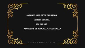 abogado Antonio Jose Ortiz Carrasco en la localidad de Sevilla