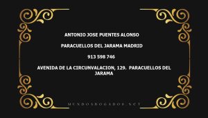 abogado Antonio Jose Puentes Alonso en la localidad de Paracuellos del Jarama