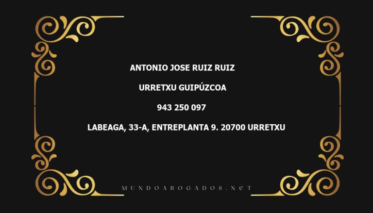 abogado Antonio Jose Ruiz Ruiz en la localidad de Urretxu