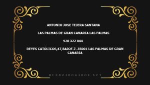 abogado Antonio Jose Tejera Santana en la localidad de Las Palmas de Gran Canaria